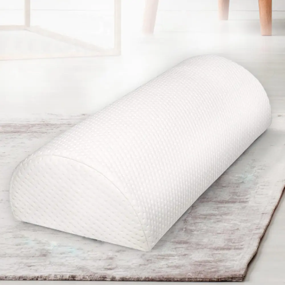Valkoinen memory foam jalkatyyny